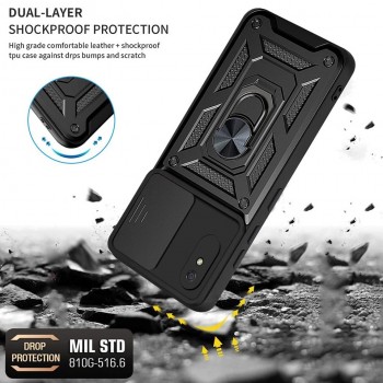 5in1 smūgiams atsparus dėklas su žiedu ir kameros apsauga (Xiaomi Redmi 9A)